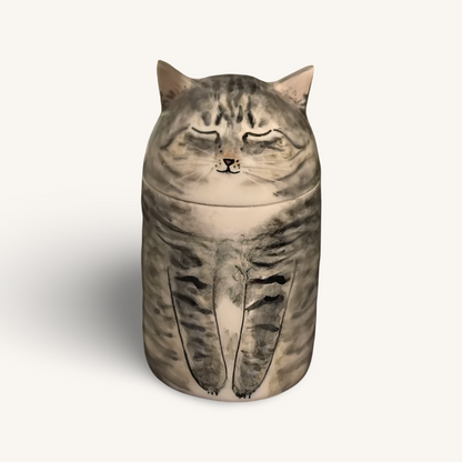 Personalised Hand-Painted Memorial Cat Urn
