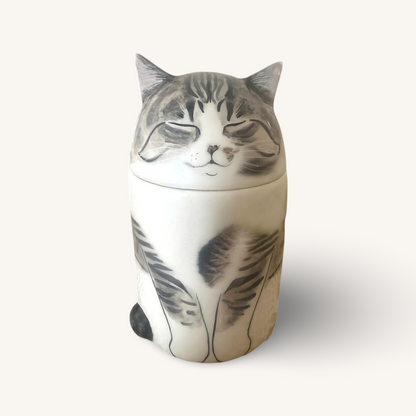 Personalised Hand-Painted Memorial Cat Urn